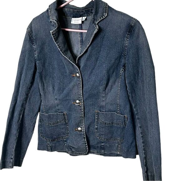 Sonoma life & style stretch size medium medium wash Jean jacket - Picture 3 of 6